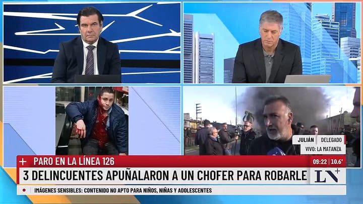 Paro de colectivos de la línea 126