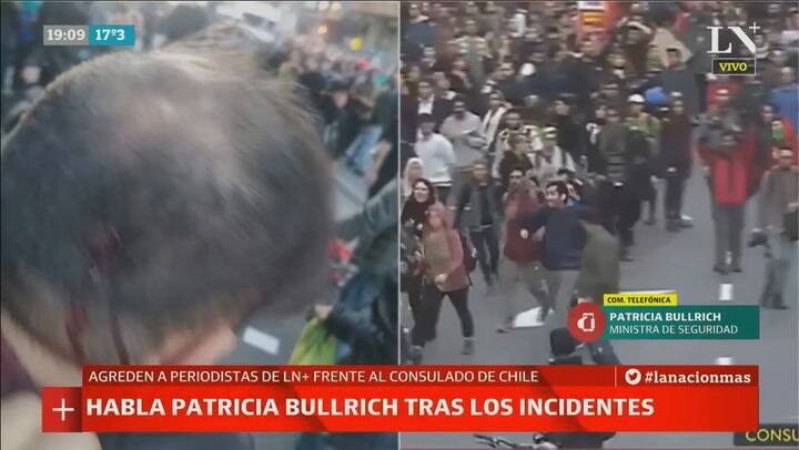 Patricia Bullrich habla por los violentos disturbios en el consulado de Chile