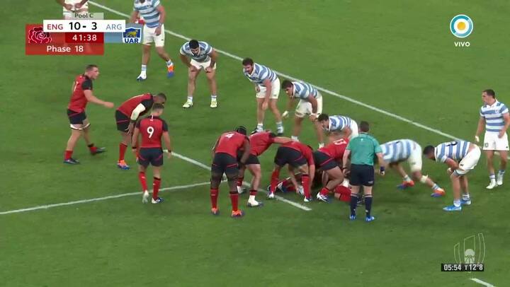 Tercer try Inglaterra-Pumas