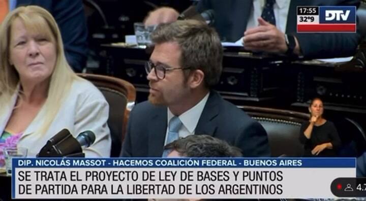 Nicolás Massot le respondió al presidente Milei