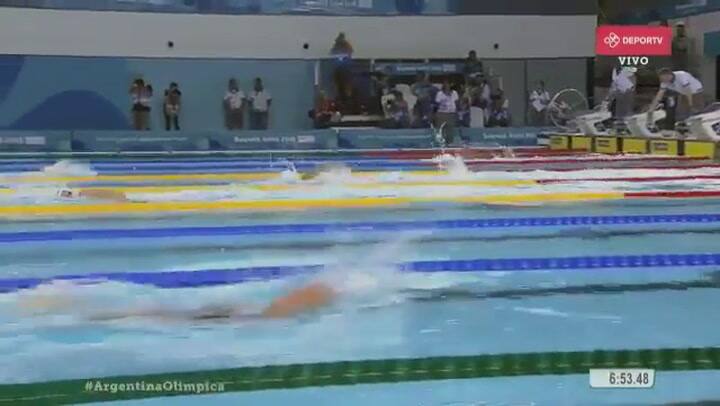 Así fue la definición de los 800m libres femenino que entregó medalla de Plata a Delfina Pignatiello