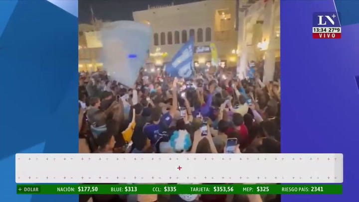 Banderazo argentino en Qatar