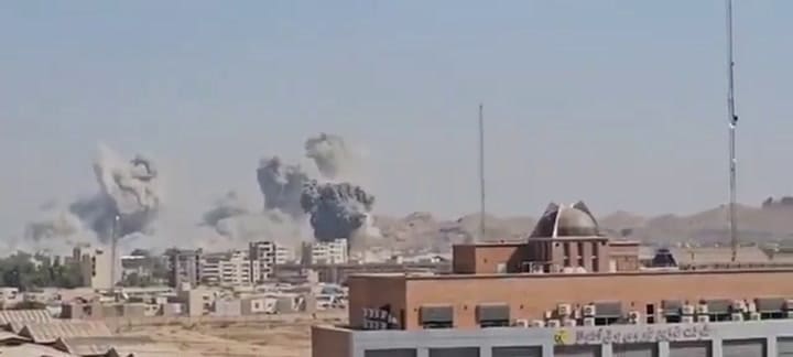 Ataques aéreos contra la base militar Al-Hadid en la ciudad de Ahvaz