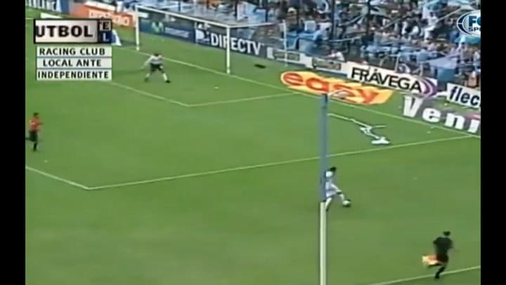 Los goles de Juan Carlos Falcón en Racing