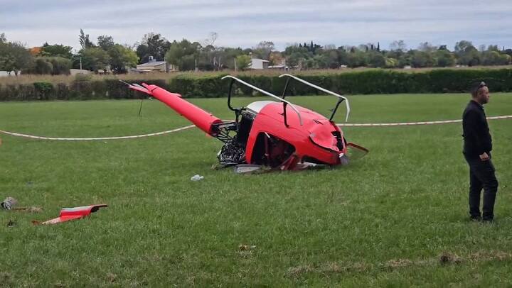 Se desplomó un helicóptero en Santa Fe