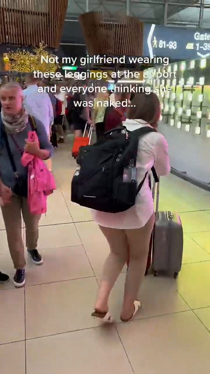 Se puso un pantalón color nude y creían que no tenía ropa