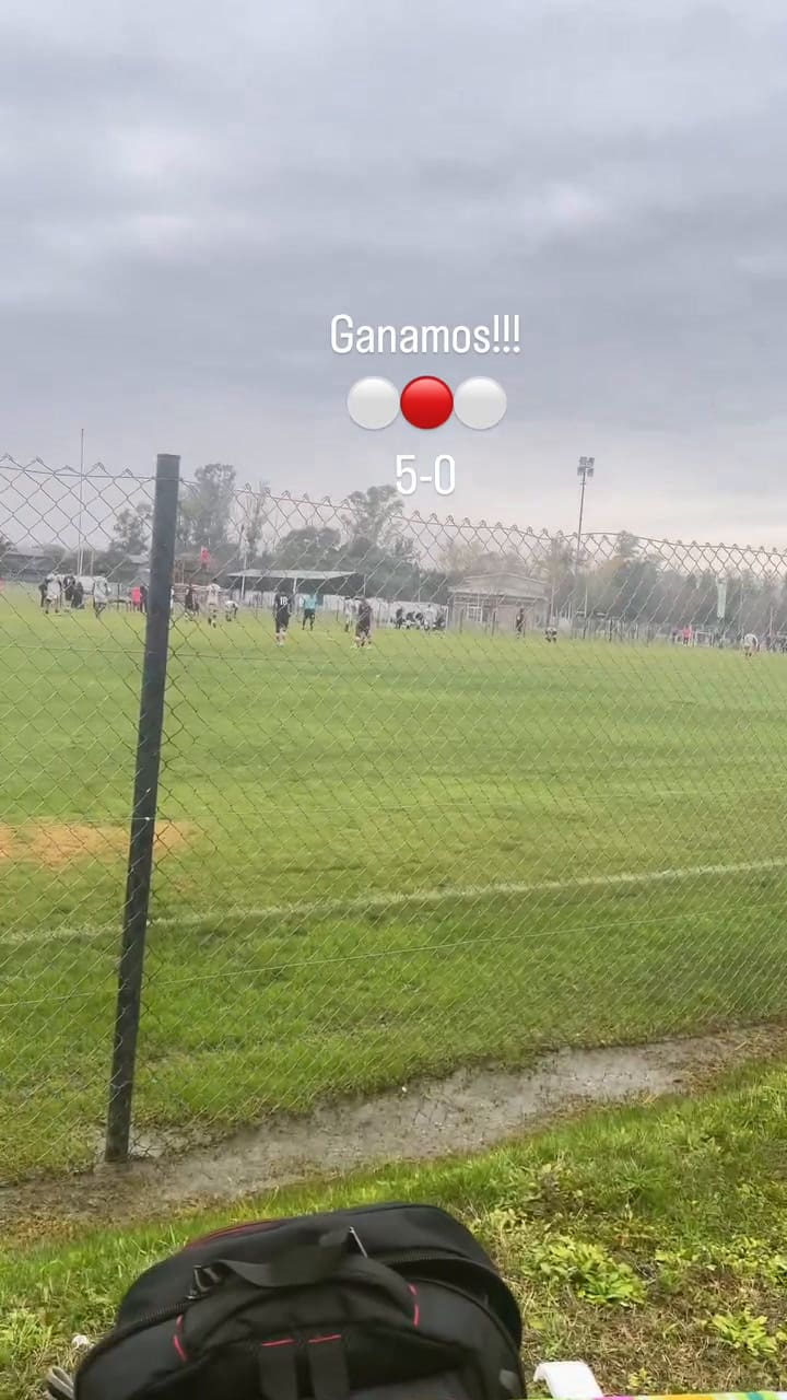 Evangelina Anderson celebró el triunfo de las inferiores de River Plate donde juega Bastian Demichelis