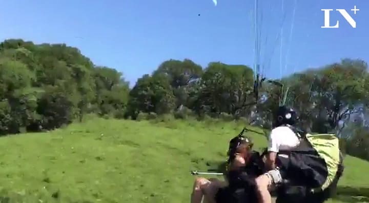 Difundieron un video del momento previo a la caída del parapente de la médica tucumana