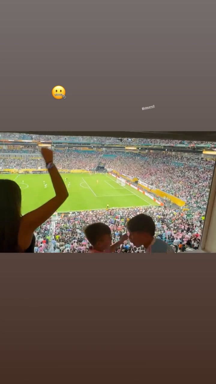 El festejo de Sofía Balbi tras el gol de Luis Suárez