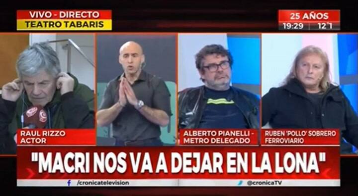 Raúl Rizzo: 'Si gana Mauricio Macri hay una guerra civil' - Fuente: Crónica TV