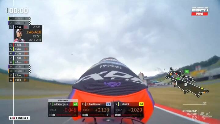 Marc Márquez se accidentó y su moto se incendió en el GP de Mugello