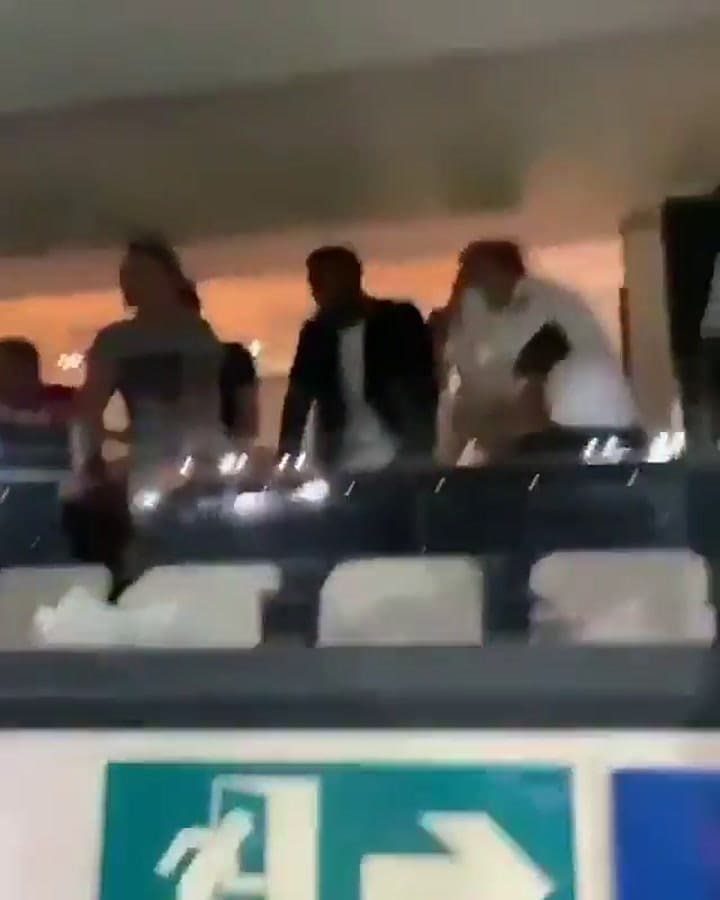 La reacción de Griezmann cuando River Plate ingresó al césped del BErnabéu - Fuente: Twitter