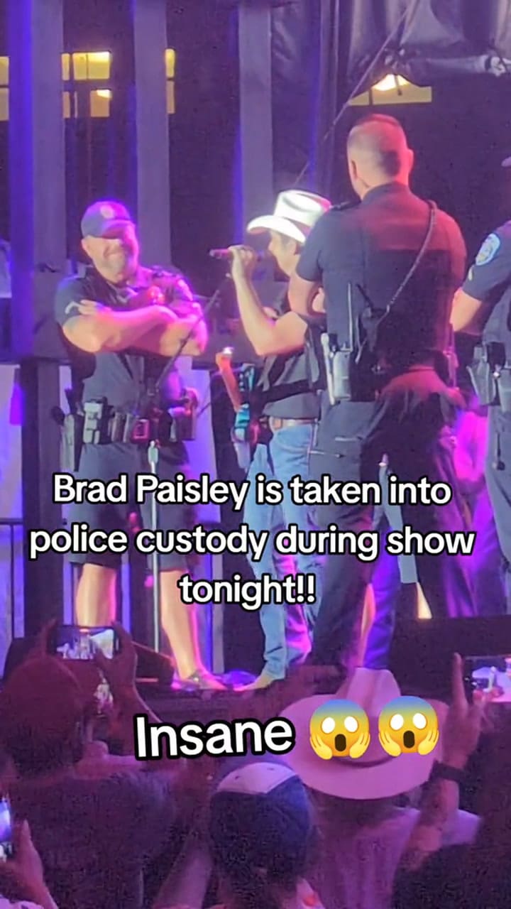 Brad Paisley fue acorralado por policías en pleno concierto
