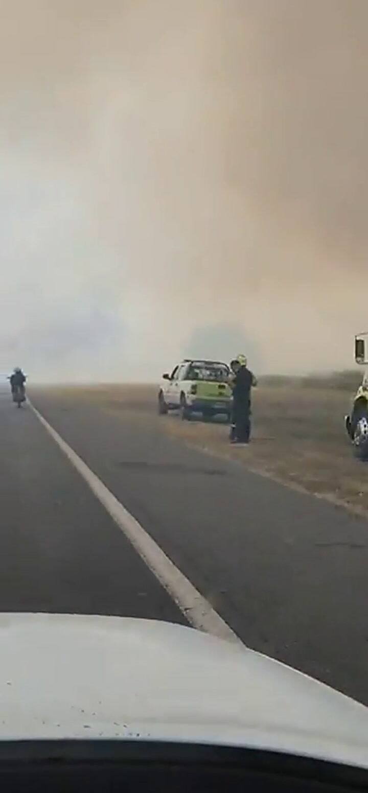 El incendio se dio en el camino de Villa Gesell a Cariló