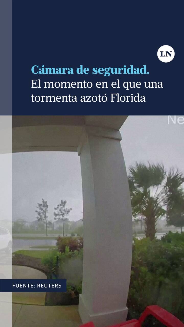 Captado por una cámara de seguridad. El momento en el que una tormenta azotó Florida