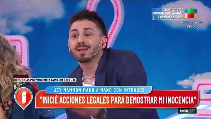 Jey Mammon protagonizó un tenso cruce con Pampito en Intrusos