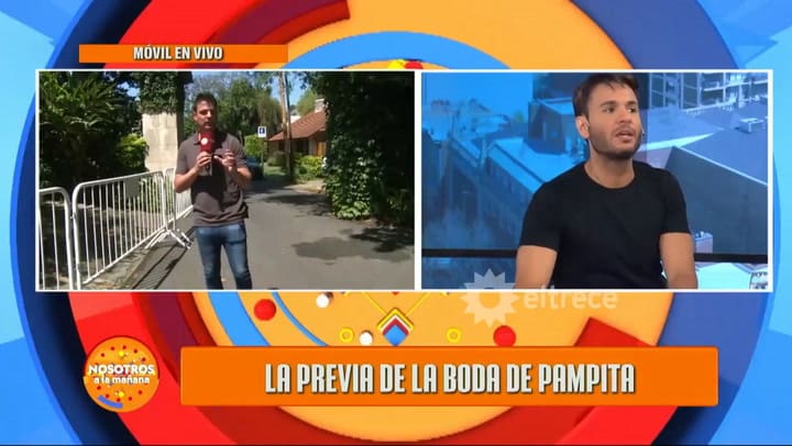 Nicole Neumann jugó a ser Pampita e hizo una parodia de su ingreso a su casamiento - Fuente: eltrece