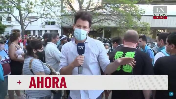 El enojo de Pablo Rossi con una manifestante