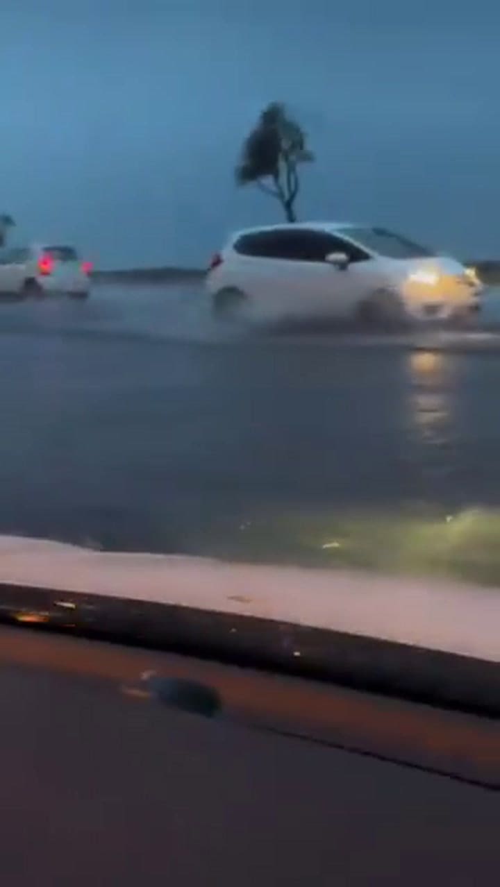 Impresionante anegamiento en Mar del Plata