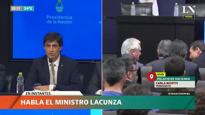 Conferencia completa de Lacunza donde anuncio nuevas medidas, 'reperfilar la deuda' con el FMI