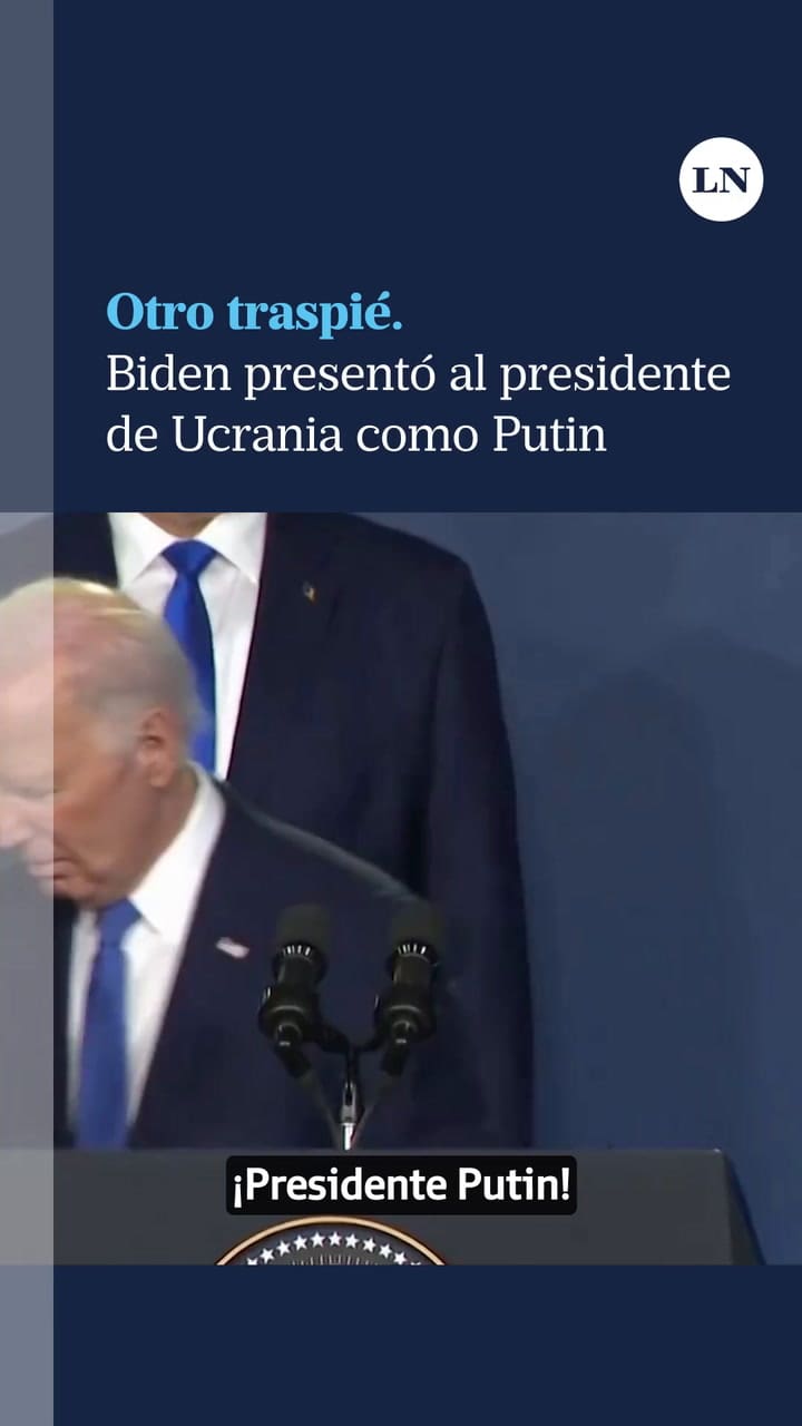 Otro furcio: Joe Biden presentó al presidente de Ucrania como Putin y después se corrigió