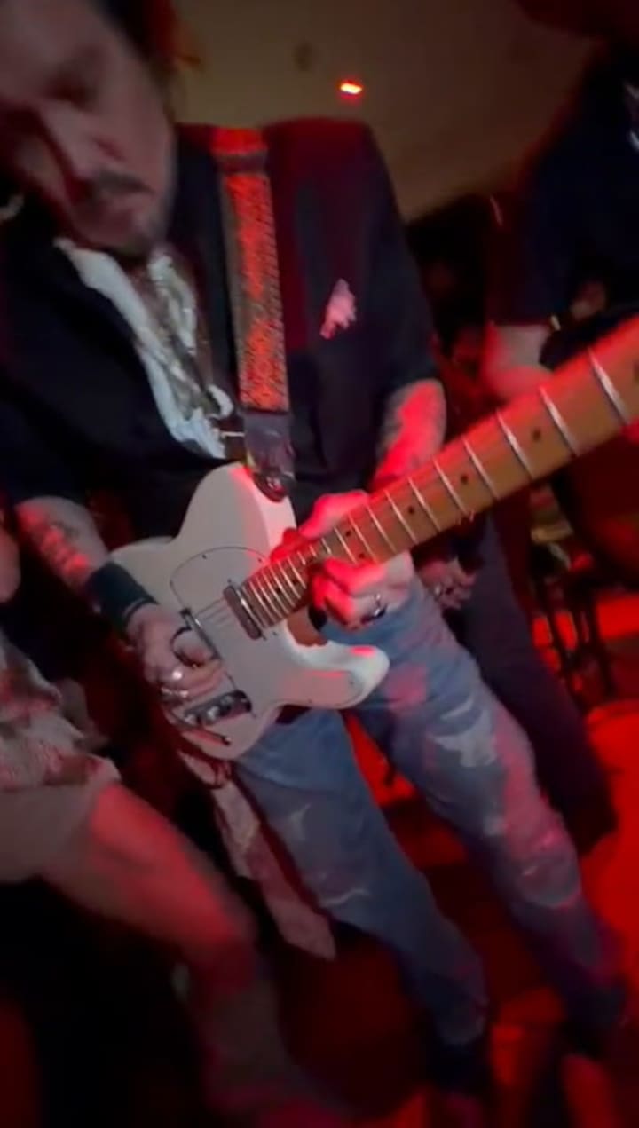 Johnny Depp as a musician