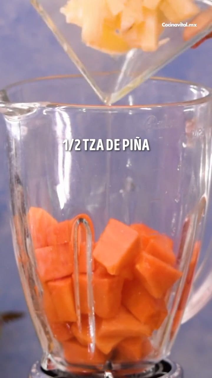 ✨♥️ Prepara Este Delicioso Licuado De Papaya Con Mango Para La Digestión ♥️✨ #Recetassaludables #Recetasaludable #Aprendeentiktok #Cocinavital