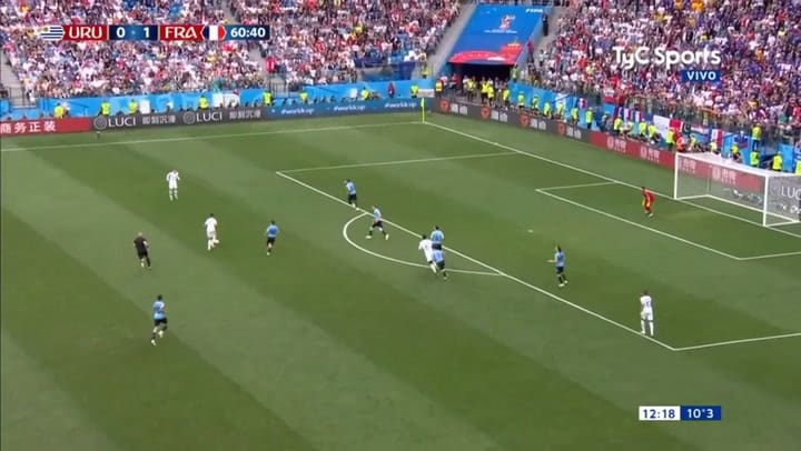 El remate de Griezmann que se le resbaló de las manos a Muslera y terminó en gol - Fuente: TyC