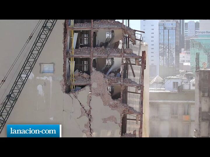 Siguen las tareas de demolición en el edificio de Bartolomé Mitre