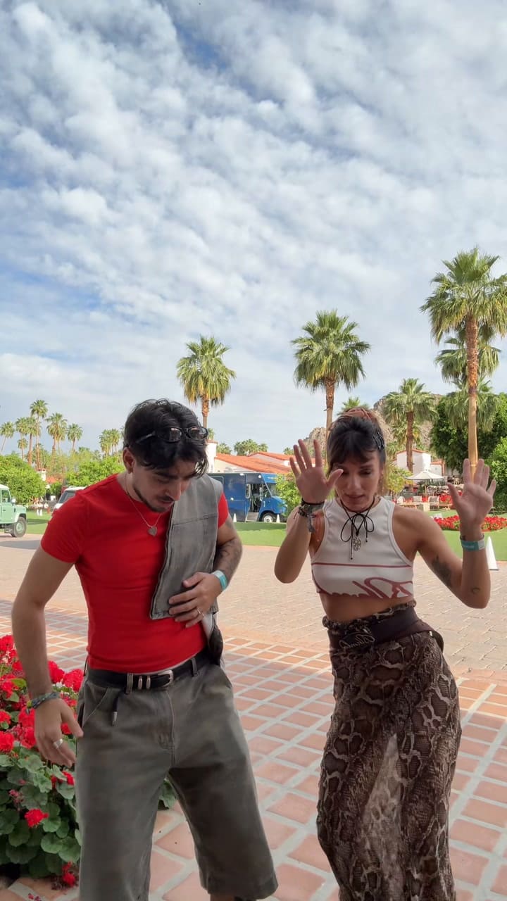 Agustín y Gimena se mostraron muy cómodos bailando a cámara