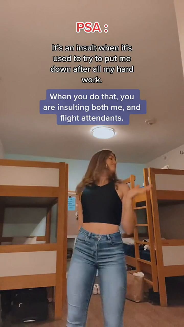 Tras las críticas, la piloto explicó por qué su indignación no menosprecia a las azafatas
