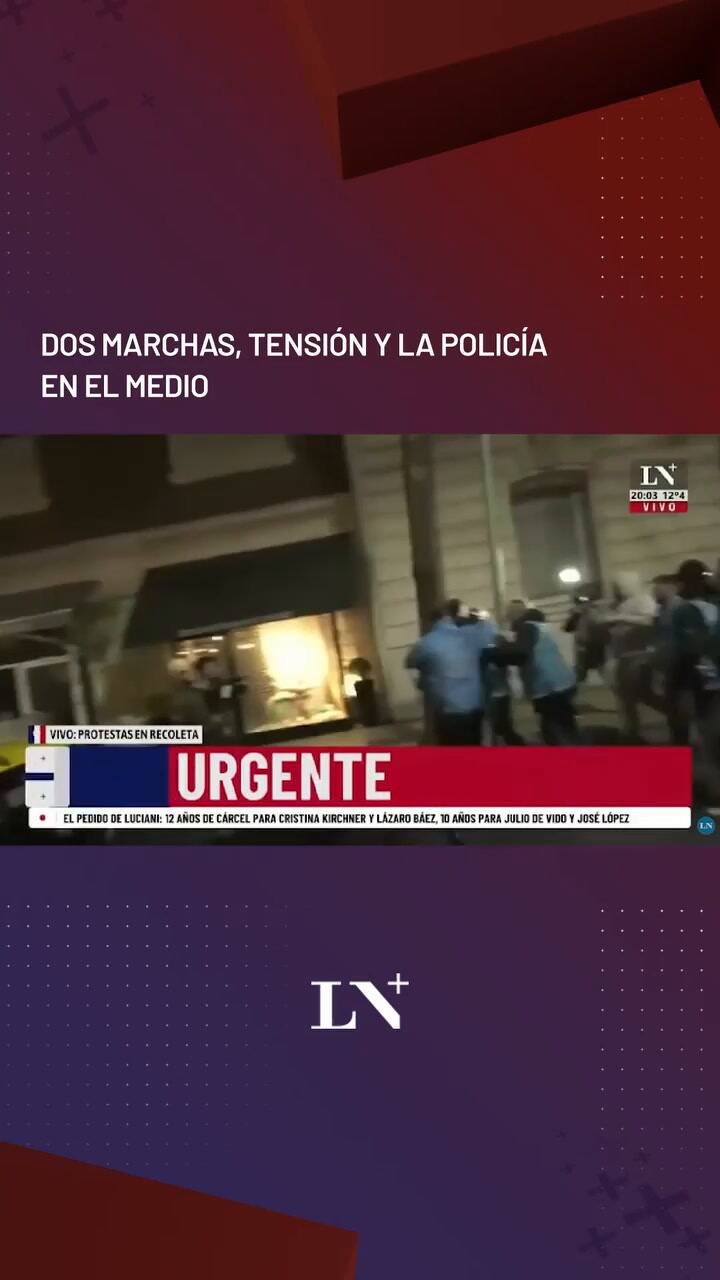 Escala la tensión frente a la casa de Cristina Fernández de Kirchner.
