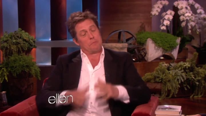 La paternidad, según Hugh Grant con Ellen Degeneres - Fuente: NBC