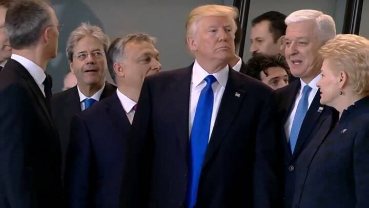 Donald Trump empujó al primer ministro de Montenegro en la cumbre de la OTAN
