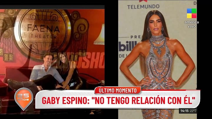La reaccion de Gaby Espino al ser vinculada con Garcia Moritan