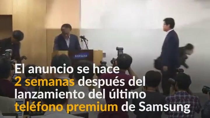 Samsung detiene la venta de Galaxy Note 7