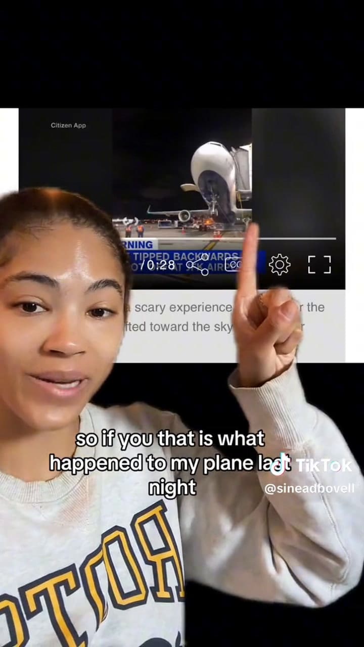 Pasajera del avión que se inclinó de JetBlue