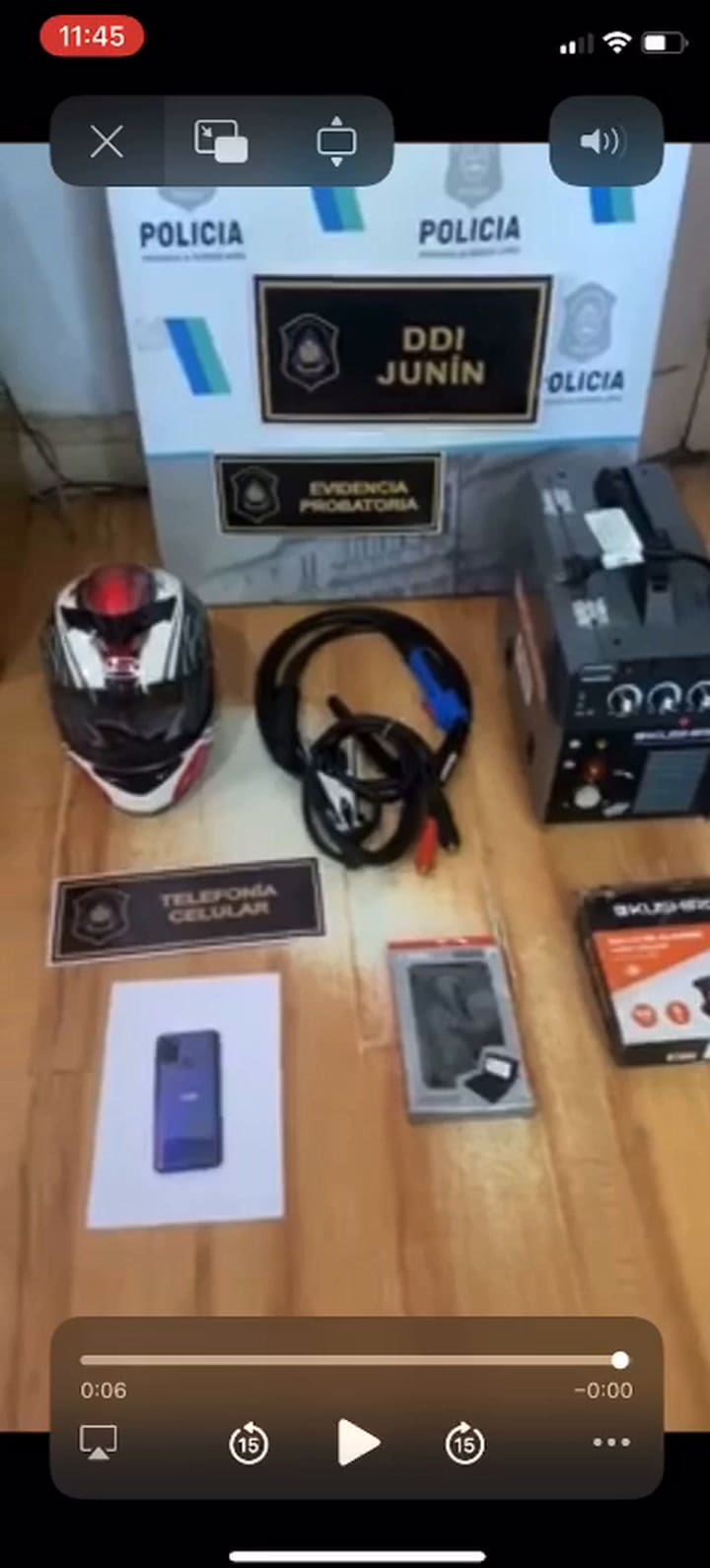 Los elementos secuestrados