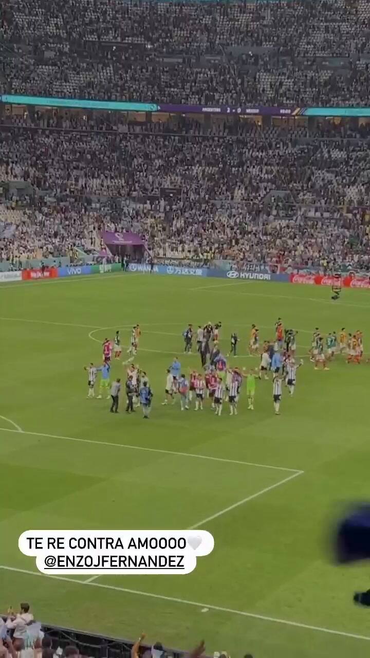 El festejo de Valentina Cervantes, pareja de Enzo Fernández