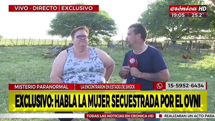 Habló la mujer a la que secuestraron los ovnis en La Pampa