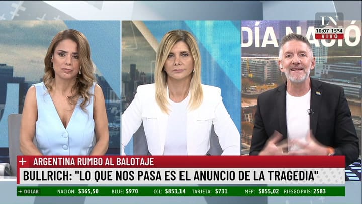 "Ojala explote": Luis Novaresio califico de "infeliz" la frase de Patricia Bullrich sobre la economia de la Argentina
