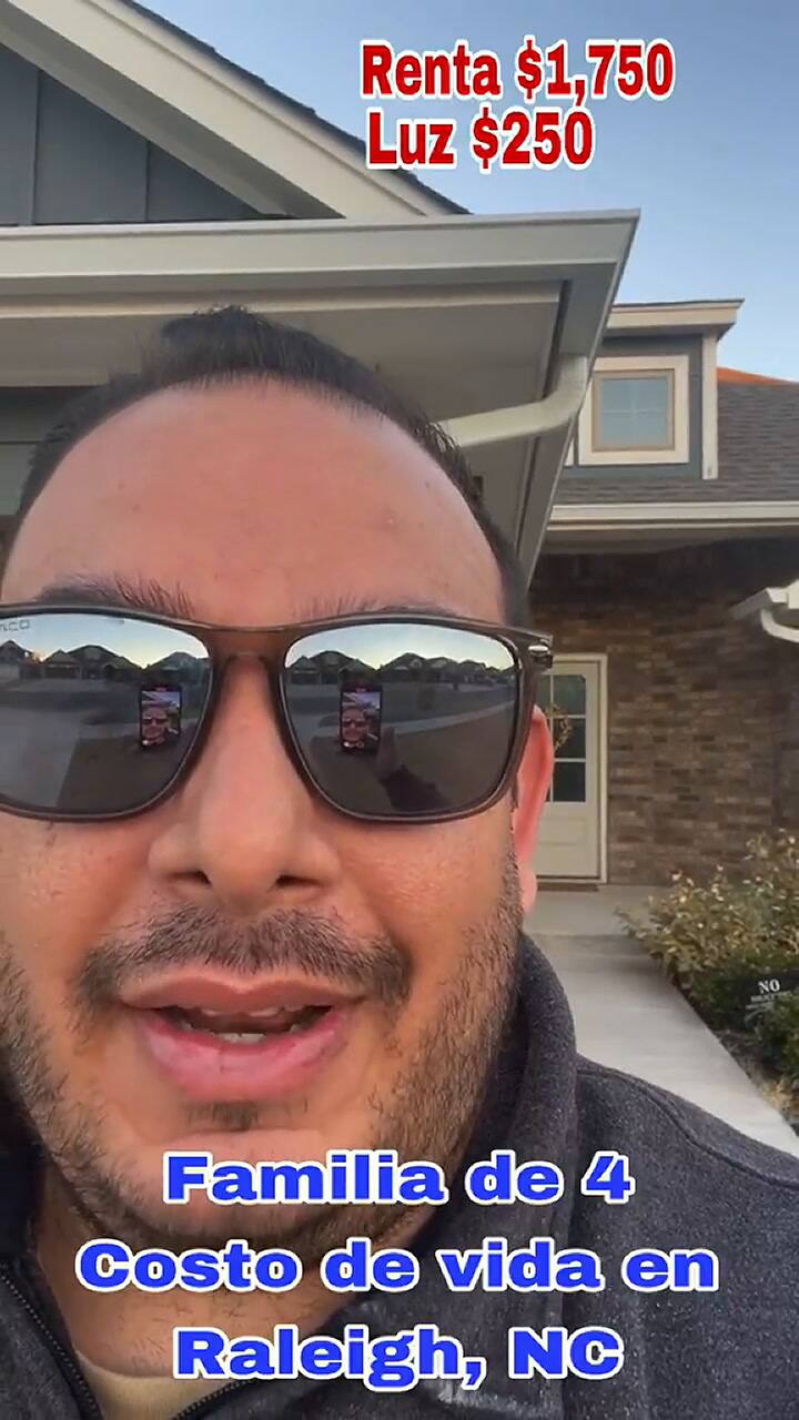 Un tiktoker venezolano explica el costo de vida en Raleigh, Carolina del Norte