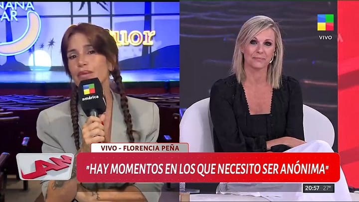 Flor Pena se quebró en vivo al hablar de la criticas que recibió por sus declaraciones
