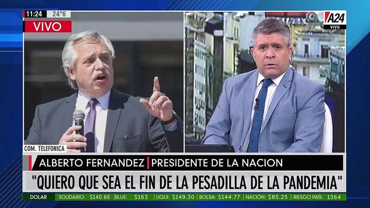 Cruce entre Alberto y Javier Díaz en A24 sobre la inseguridad