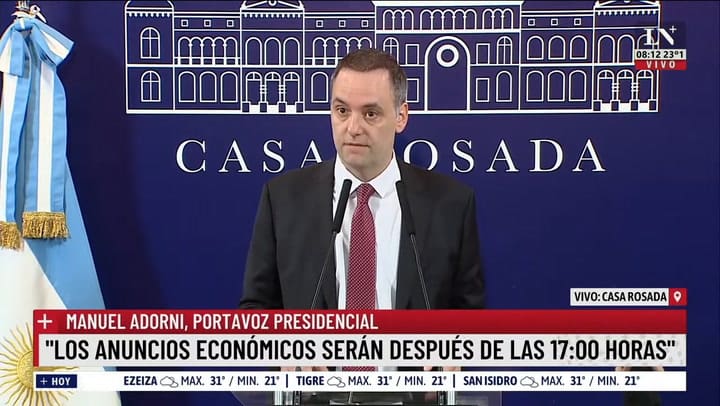 Dia 2 de la presidencia de Javier Milei: ronda de preguntas al vocero presidencial, Manuel Adorni