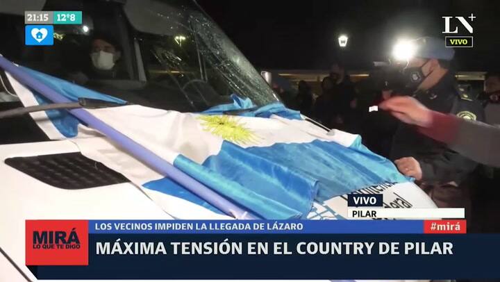 Después de 3 intentos, así se retiraba Lázaro Báez del country de Pilar