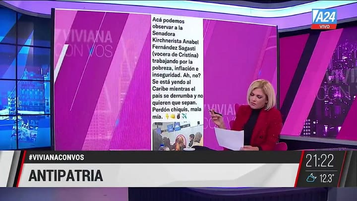 El duro descargo de Viviana Canosa contra Fernández Sagasti