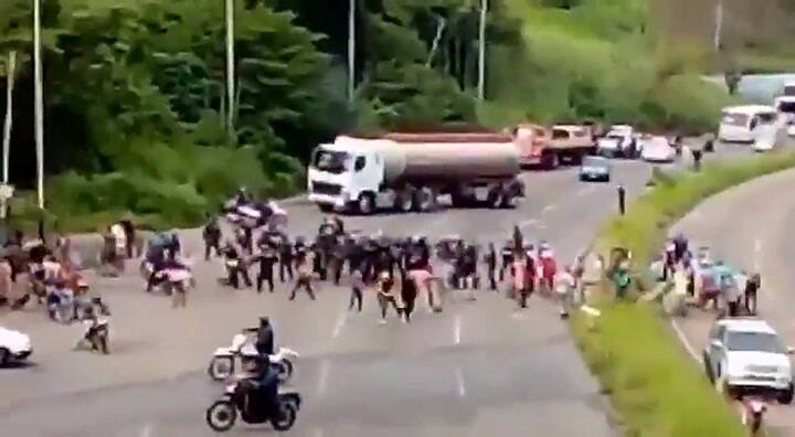 El incidente ocurrió ayer en el estado de Táchira - Fuente: Twitter