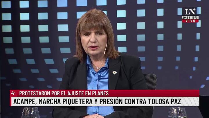 Patricia Bullrich cargó contra Rodriguez Larreta por los piquetes en Buenos Aires