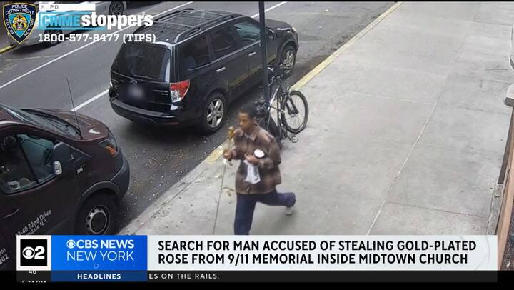 Valuada En Us$3000 Así Es La Rosa De Oro En Homenaje Al 11s Que Un Hombre Robó De Una Ilgesia En Nueva York